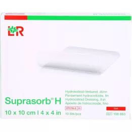 SUPRASORB H Hydrocoll.bandáž tenká 10x10 cm, 10 ks