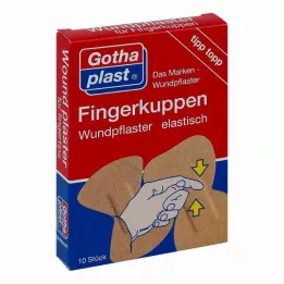 GOTHAPLAST Elastické náplasti na rany na koncoch prstov 2 veľkosti, 10 ks