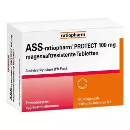 ASS-ratiopharm PROTECT 100 mg enterálne obalené tablety, 100 ks