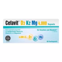 CEFAVIT D3 K2 Mg 4 000 I.U. tvrdé kapsuly, 60 ks