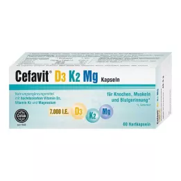 CEFAVIT D3 K2 Mg 7 000 I.U. tvrdé kapsuly, 60 ks