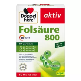 DOPPELHERZ Kyselina listová 800 depotných tabliet, 60 kapsúl