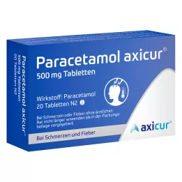 PARACETAMOL axicur 500 mg tablety, 20 ks