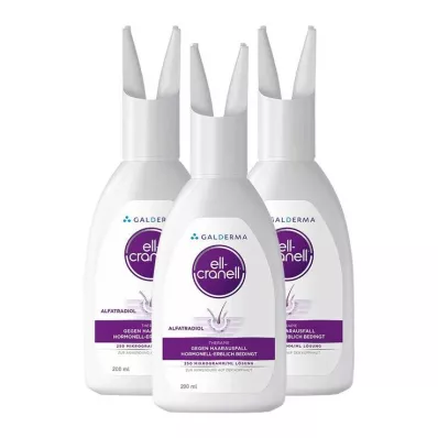 Ell-Cranell na hormonálne-dedičné vypadávanie vlasov, 3x200 ml Ell-Cranell na hormonálne-dedičné vypadávanie vlasov, 3x200 ml
