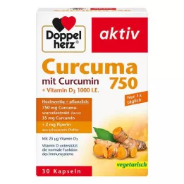 DOPPELHERZ Curcuma 750 kapsúl, 30 kapsúl
