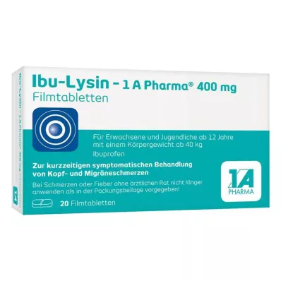 Ibu-Lysine – 1 A Pharma 400 mg filmom obalené tablety, 20 ks