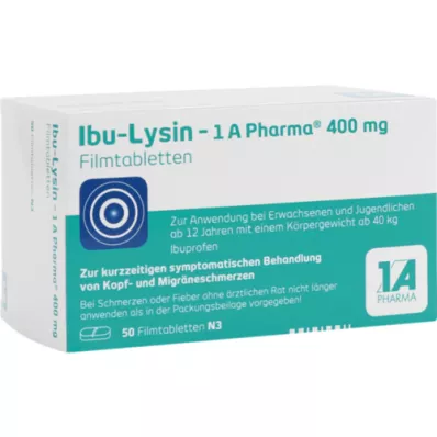 IBU-LYSIN 1A Pharma 400 mg filmom obalené tablety, 50 ks
