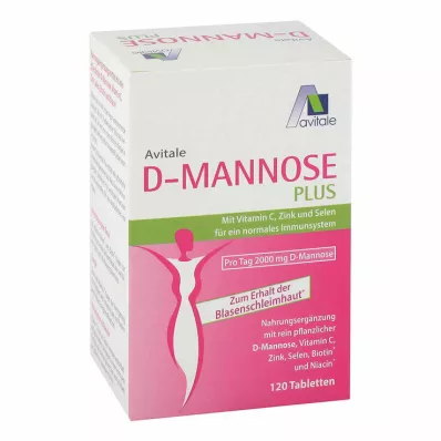 D-MANNOSE PLUS 2000 mg tablety s vitamínmi a minerálmi, 120 ks