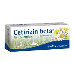 Cetirizine beta filmom obalené tablety na alergie, 60 kusov