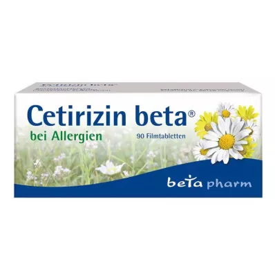 Cetirizine beta filmom obalené tablety na alergie, 90 kusov