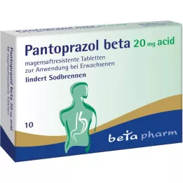 PANTOPRAZOL Kyselina beta 20 mg entericky obalené tablety, 10 ks