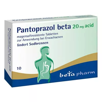 Pantoprazol beta 20 mg kyslé gastrorezistentné tablety, 10 ks Pantoprazol beta 20 mg kyslé gastrorezistentné tablety, 10 ks