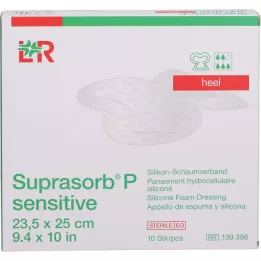 SUPRASORB P sensitive PU-Penová päta bor.23,5x25, 10 ks