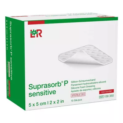 Suprasorb P sensitive PU-pena bez bóru 5x5 cm, 10 ks Suprasorb P sensitive PU-pena bez bóru 5x5 cm, 10 ks
