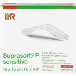 SUPRASORB P sensitive PU-Pena v.non-bor.15x15cm, 10 ks