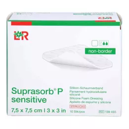 Suprasorb P sensitive PU-pena bez bóru 7,5x7,5, 10 ks
