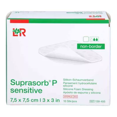 Suprasorb P sensitive PU-pena bez bóru 7,5x7,5, 10 ks