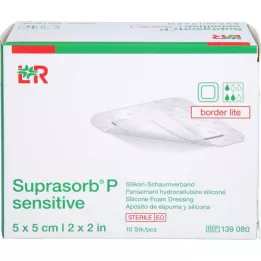 SUPRASORB P sensitive PU-Pena v.bor.lite 5x5cm, 10 ks