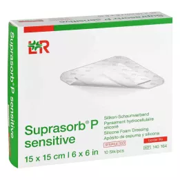 Suprasorb P sensitive PU-Schaumv.bor.lite 15x15cm, 10 ks