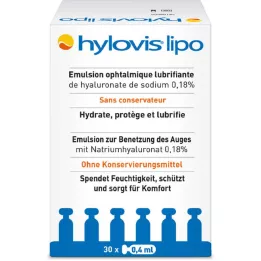 HYLOVIS lipo očné kvapky jednodávkové pipety, 30X0,4 ml
