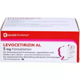 LEVOCETIRIZIN AL 5 mg filmom obalené tablety, 100 ks