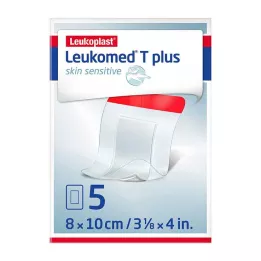 LEUKOMED T plus skin sensitive sterilný 8x10 cm, 5 ks