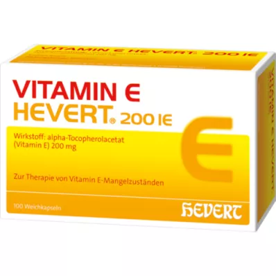 VITAMIN E HEVERT 200 I.U. mäkké kapsuly, 100 ks