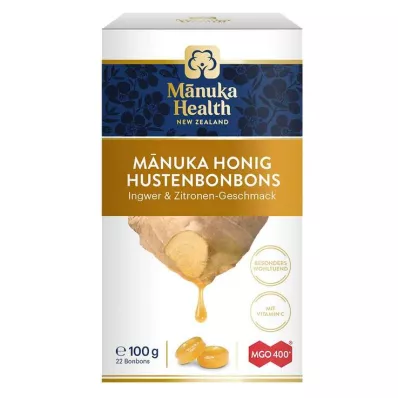 MANUKA HEALTH MGO 400+ Lollipops zázvor-citrón, 100 g