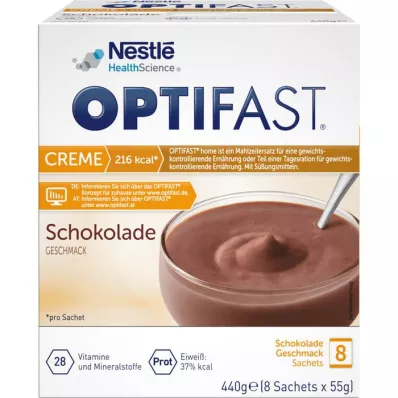 OPTIFAST Smetanová čokoláda v prášku, 8X55 g