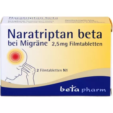 NARATRIPTAN beta pri migréne 2,5 mg filmom obalené tablety, 2 ks