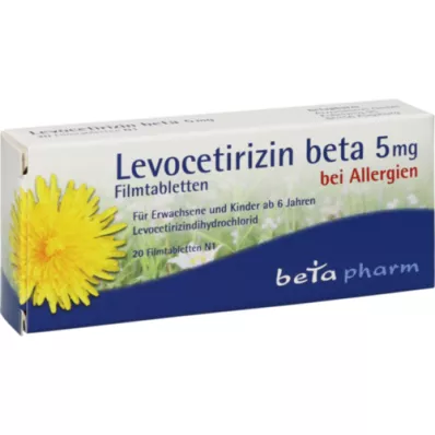 LEVOCETIRIZIN beta 5 mg filmom obalené tablety, 20 ks