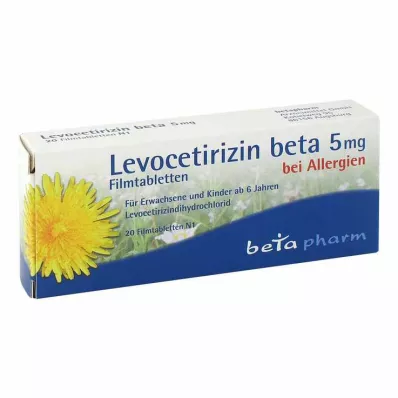 Levocetirizín beta 5 mg filmom obalené tablety, 20 ks Levocetirizín beta 5 mg filmom obalené tablety, 20 ks