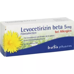 LEVOCETIRIZIN beta 5 mg filmom obalené tablety, 50 ks