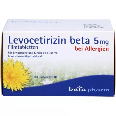 LEVOCETIRIZIN beta 5 mg filmom obalené tablety, 100 ks