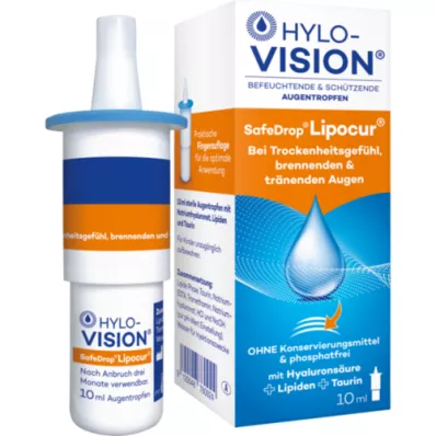 HYLO-VISION Očné kvapky SafeDrop Lipocur, 10 ml