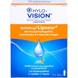 HYLO-VISION Očné kvapky SafeDrop Lipocur, 2x10 ml