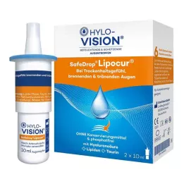 HYLO-VISION Očné kvapky SafeDrop Lipocur, 2x10 ml