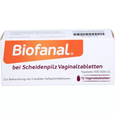 BIOFANAL na vaginálnu mykózu 100 000 I.U. vaginálnych tabliet, 12 ks