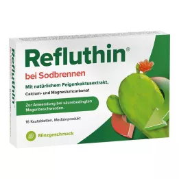 REFLUTHIN na pálenie záhy žuvacie tablety mäta, 16 ks
