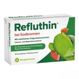 REFLUTHIN na pálenie záhy žuvacie tablety mäta, 48 ks