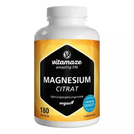 MAGNESIUMCITRAT 360 mg vegánske kapsule, 180 ks