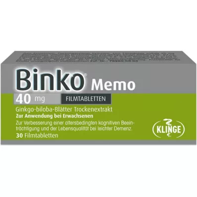 BINKO Memo 40 mg filmom obalené tablety, 30 ks