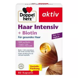 DOPPELHERZ Hair Intensive+Biotin Capsules, 80 kapsúl