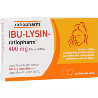 IBU-LYSIN-ratiopharm 400 mg filmom obalené tablety, 20 ks