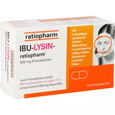 IBU-LYSIN-ratiopharm 400 mg filmom obalené tablety, 50 ks