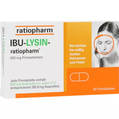 IBU-LYSIN-ratiopharm 293 mg filmom obalené tablety, 20 ks