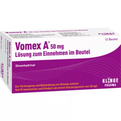 VOMEX 50 mg perorálny roztok vo vrecúšku, 12 ks