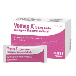 VOMEX 12,5 mg pediatrický perorálny roztok vo vrecúšku, 12 kusov