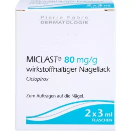 MICLAST 80 mg/g lak na nechty s obsahom účinnej látky, 2x3 ml