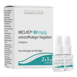 Miclast 80 mg/g aktívny lak na nechty, 2X3 ml